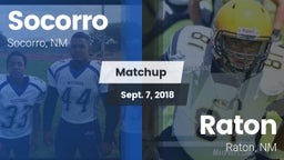 Matchup: Socorro  vs. Raton  2018