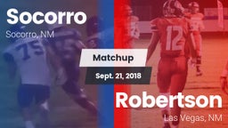 Matchup: Socorro  vs. Robertson  2018