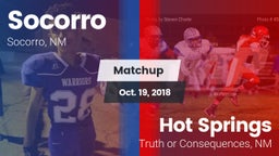 Matchup: Socorro  vs. Hot Springs  2018