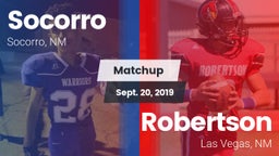 Matchup: Socorro  vs. Robertson  2019