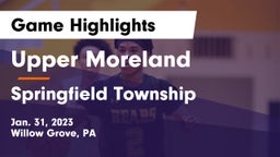 Upper Moreland  vs Springfield Township  Game Highlights - Jan. 31, 2023