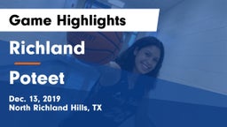 Richland  vs Poteet  Game Highlights - Dec. 13, 2019