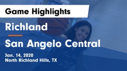 Richland  vs San Angelo Central  Game Highlights - Jan. 14, 2020