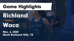 Richland  vs Waco  Game Highlights - Nov. 6, 2020