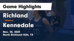 Richland  vs Kennedale  Game Highlights - Nov. 20, 2020