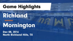 Richland  vs Mornington Game Highlights - Dec 08, 2016