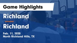 Richland  vs Richland  Game Highlights - Feb. 11, 2020