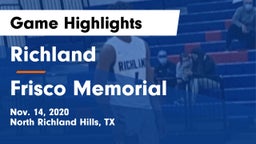 Richland  vs Frisco Memorial Game Highlights - Nov. 14, 2020