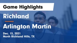 Richland  vs Arlington Martin Game Highlights - Dec. 13, 2021