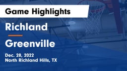 Richland  vs Greenville Game Highlights - Dec. 28, 2022