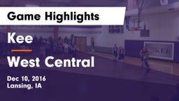 Kee  vs West Central  Game Highlights - Dec 10, 2016