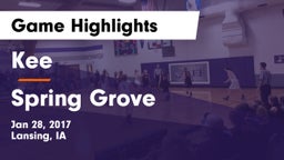Kee  vs Spring Grove  Game Highlights - Jan 28, 2017