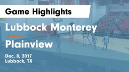Lubbock Monterey  vs Plainview  Game Highlights - Dec. 8, 2017