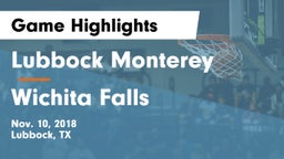 Lubbock Monterey  vs Wichita Falls  Game Highlights - Nov. 10, 2018