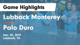 Lubbock Monterey  vs Palo Duro  Game Highlights - Jan. 25, 2019