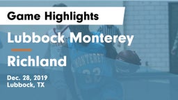 Lubbock Monterey  vs Richland  Game Highlights - Dec. 28, 2019