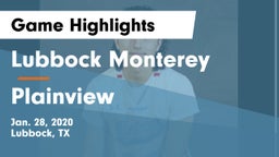 Lubbock Monterey  vs Plainview  Game Highlights - Jan. 28, 2020