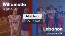 Matchup: Willamette High vs. Lebanon  2016