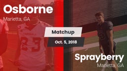 Matchup: Osborne  vs. Sprayberry  2018