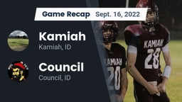 Recap: Kamiah  vs. Council  2022