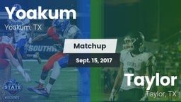 Matchup: Yoakum  vs. Taylor  2017
