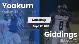 Matchup: Yoakum  vs. Giddings  2017
