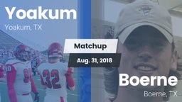 Matchup: Yoakum  vs. Boerne  2018