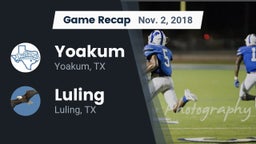 Recap: Yoakum  vs. Luling  2018