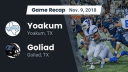 Recap: Yoakum  vs. Goliad  2018