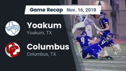 Recap: Yoakum  vs. Columbus  2018