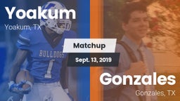 Matchup: Yoakum  vs. Gonzales  2019