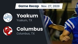 Recap: Yoakum  vs. Columbus  2020