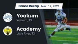 Recap: Yoakum  vs. Academy  2021