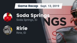 Recap: Soda Springs  vs. Ririe  2019
