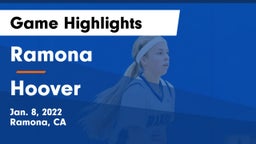 Ramona  vs Hoover   Game Highlights - Jan. 8, 2022