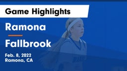 Ramona  vs Fallbrook  Game Highlights - Feb. 8, 2022