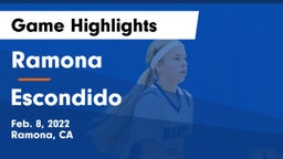 Ramona  vs Escondido  Game Highlights - Feb. 8, 2022