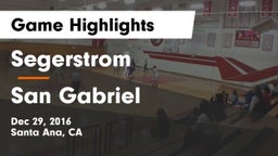 Segerstrom  vs San Gabriel Game Highlights - Dec 29, 2016