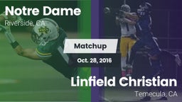 Matchup: Notre Dame High vs. Linfield Christian  2016