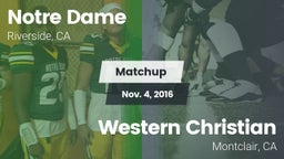 Matchup: Notre Dame High vs. Western Christian 2016