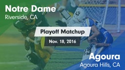 Matchup: Notre Dame High vs. Agoura  2016