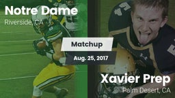Matchup: Notre Dame High vs. Xavier Prep  2017