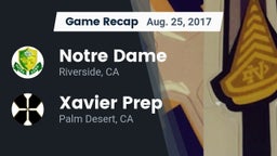 Recap: Notre Dame  vs. Xavier Prep  2017