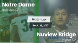 Matchup: Notre Dame High vs. Nuview Bridge  2017