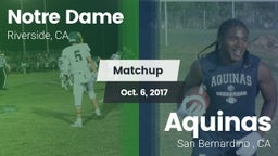 Matchup: Notre Dame High vs. Aquinas   2017