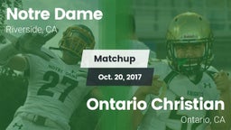 Matchup: Notre Dame High vs. Ontario Christian  2017