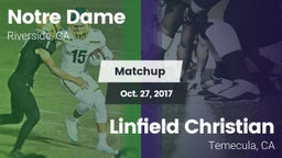 Matchup: Notre Dame High vs. Linfield Christian  2017