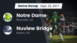 Recap: Notre Dame  vs. Nuview Bridge  2017