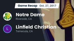 Recap: Notre Dame  vs. Linfield Christian  2017