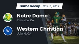 Recap: Notre Dame  vs. Western Christian  2017